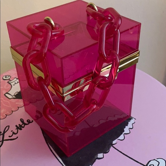 Pink Transparent Box Handbag - Picture 6 of 7